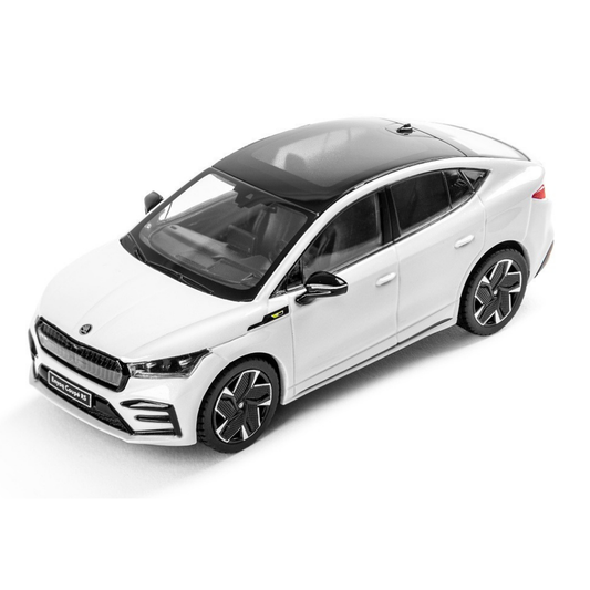 Skoda Moon White Enyaq Coupe Toy Car Model