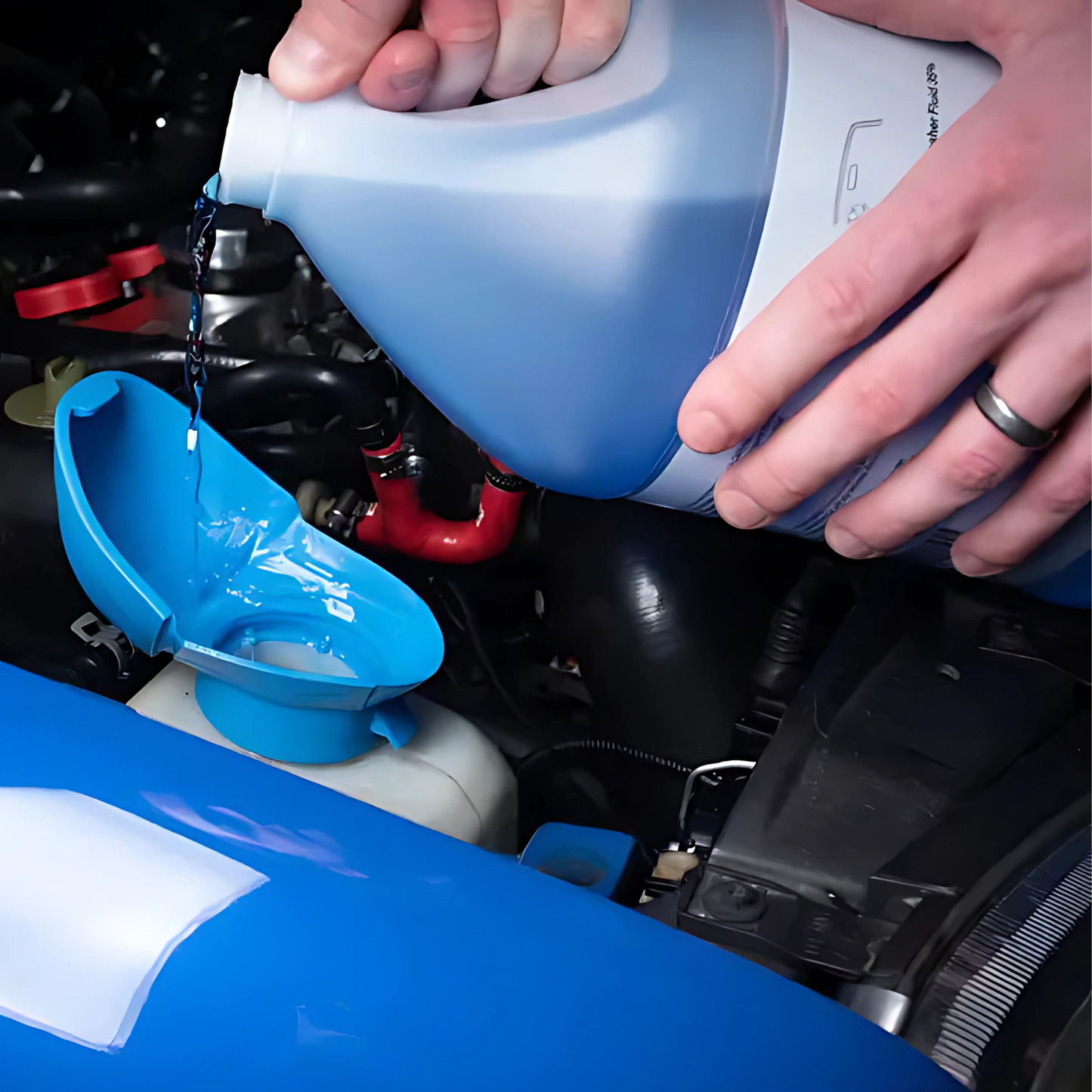 Windshield Wiper Fluid Funnel and Cap