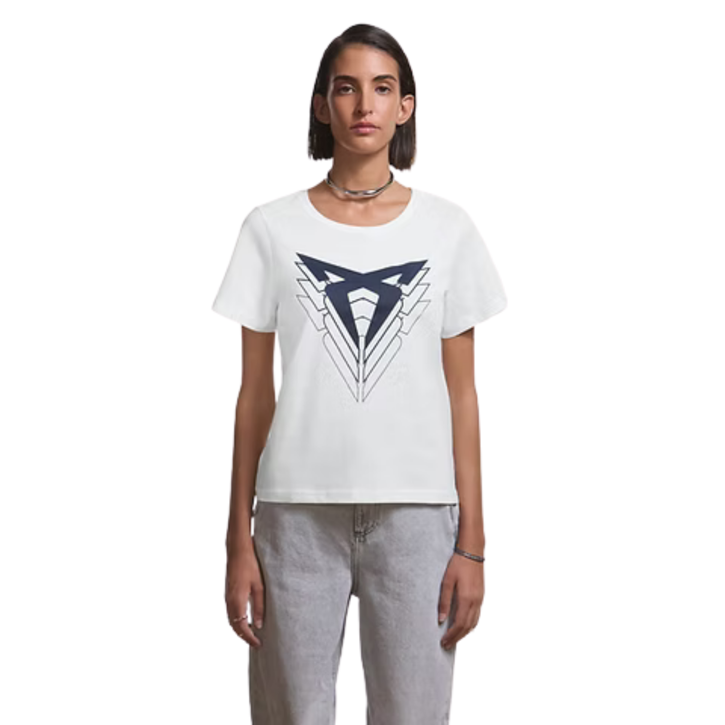 [Pre-Order] CUPRA Big Logo Women's White Slim Fit T-Shirt