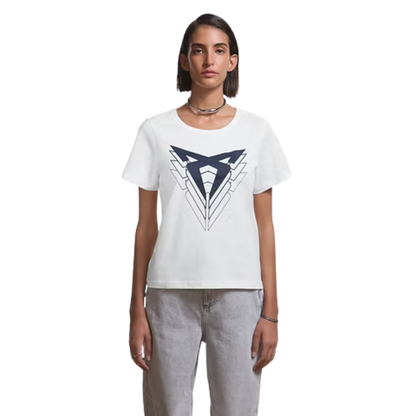 [Pre-Order] CUPRA Big Logo Women's White Slim Fit T-Shirt