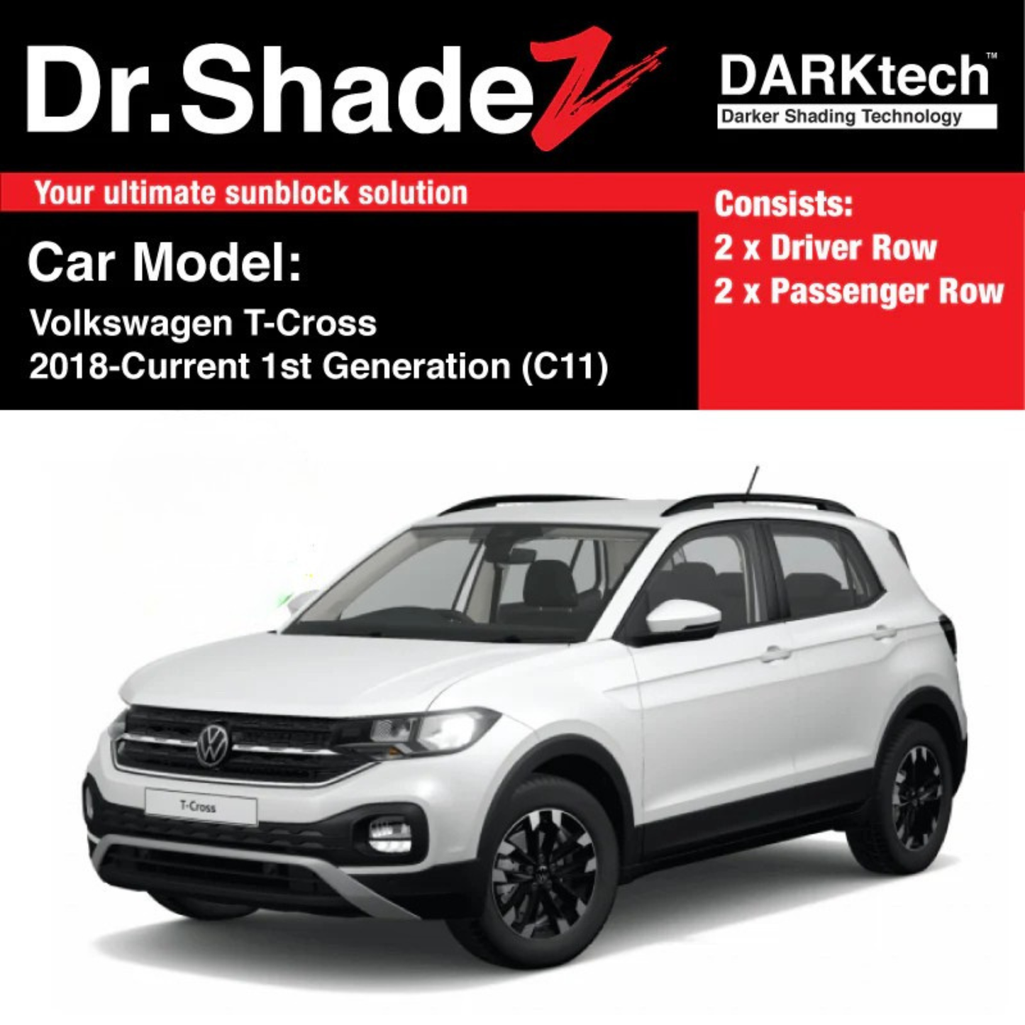Volkswagen T-Cross (2019-Current) Sunshades
